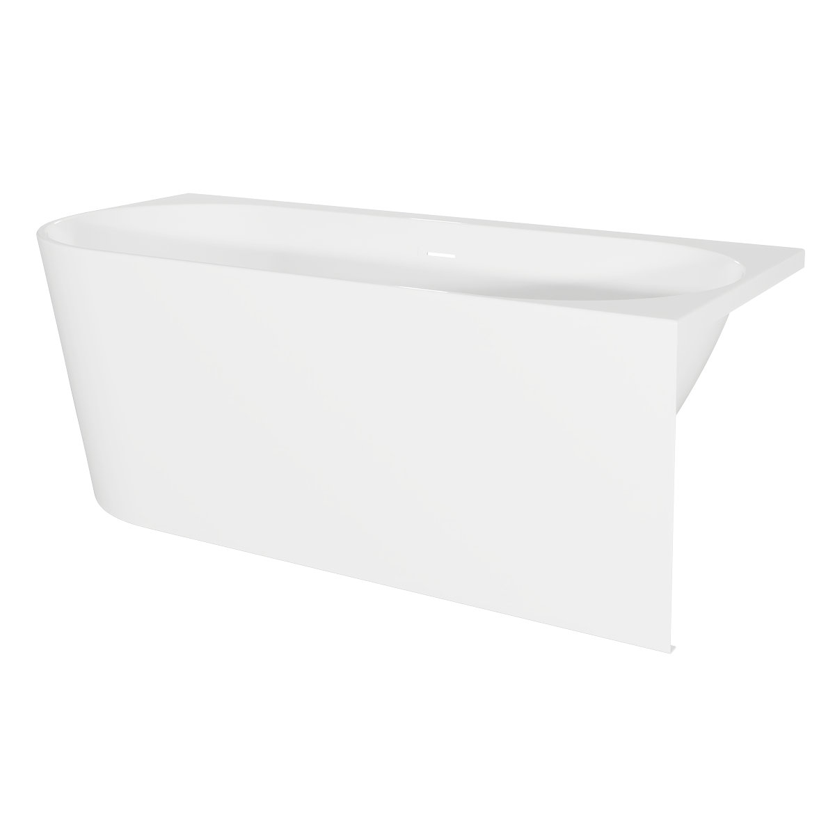 Sealey Baridi Right-Hand Corner Slim Rim Bath with Overflow System 170cm – Gloss White Model No-DH428