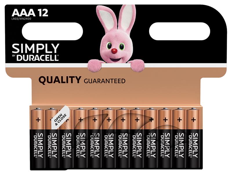 Duracell Simply Batteries AAA x 12 S5939