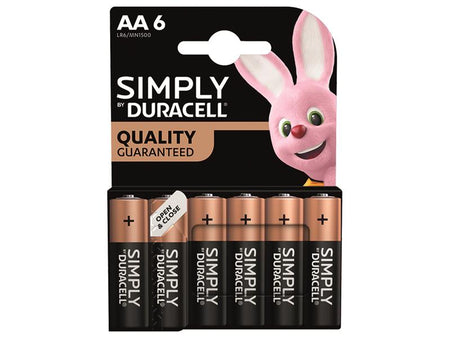 Duracell Simply Batteries AA x 6 S18450