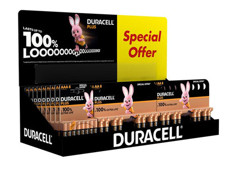Duracell Battery Small CDU Display (10 x AAA & 24 x AA Packs)