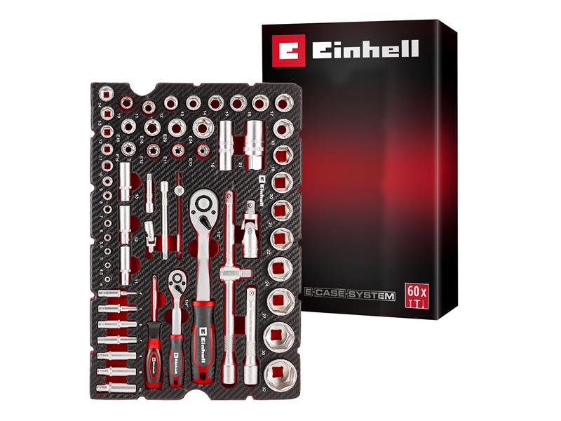 Einhell E-Case Inlay Socket Set, 60 Piece