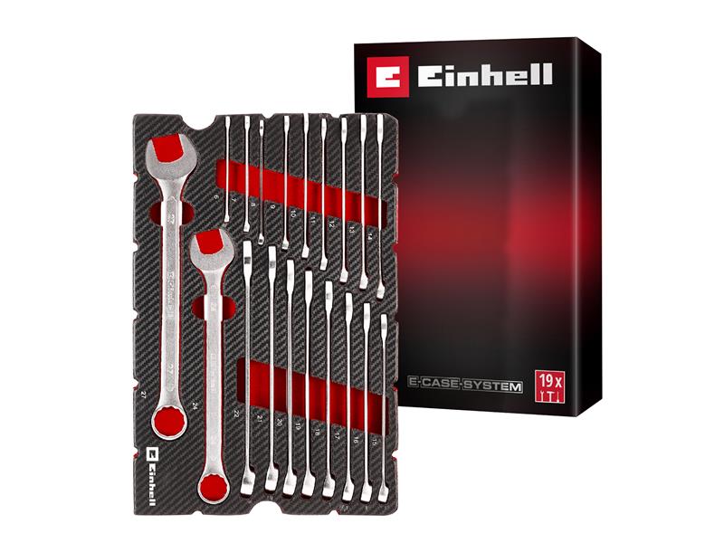 Einhell E-Case Inlay Combination Spanner Set, 19 Piece