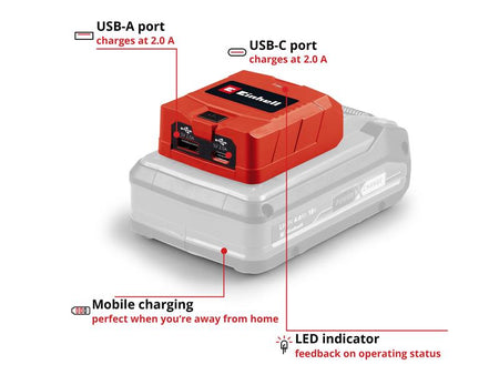 TC-CP 18 Li USB A/C-Solo USB Battery Adaptor