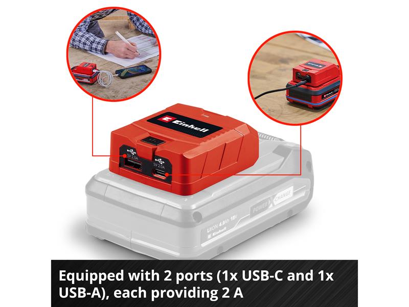 TC-CP 18 Li USB A/C-Solo USB Battery Adaptor