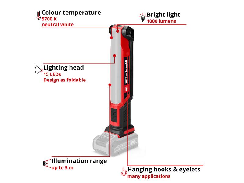 TE-CL 18/1000 S Li - Solo Cordless Light 18V Bare Unit