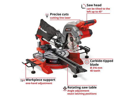 TE-SM 36/8 L Li-Solo Sliding Mitre Saw 36V Bare Unit