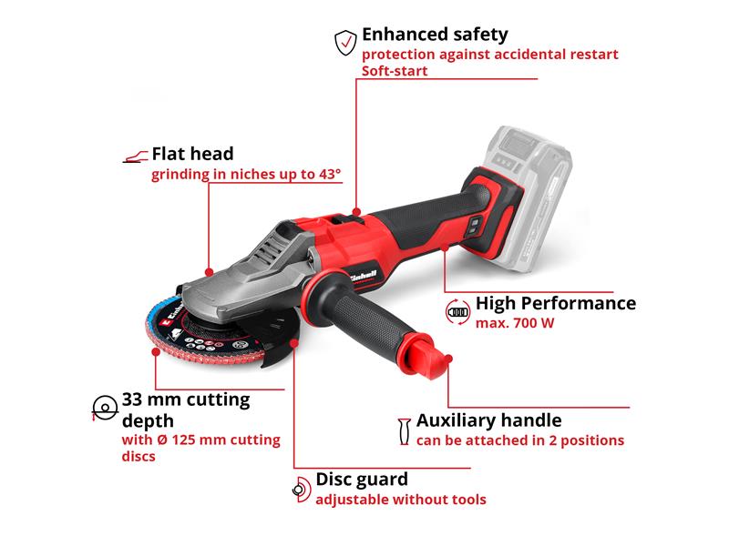 TP-AG 18/125 F Li BL - Solo PROFESSIONAL Angle Grinder 125mm 18V Bare Unit