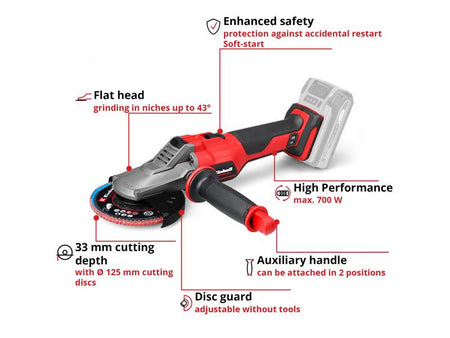 TP-AG 18/125 F Li BL - Solo PROFESSIONAL Angle Grinder 125mm 18V Bare Unit