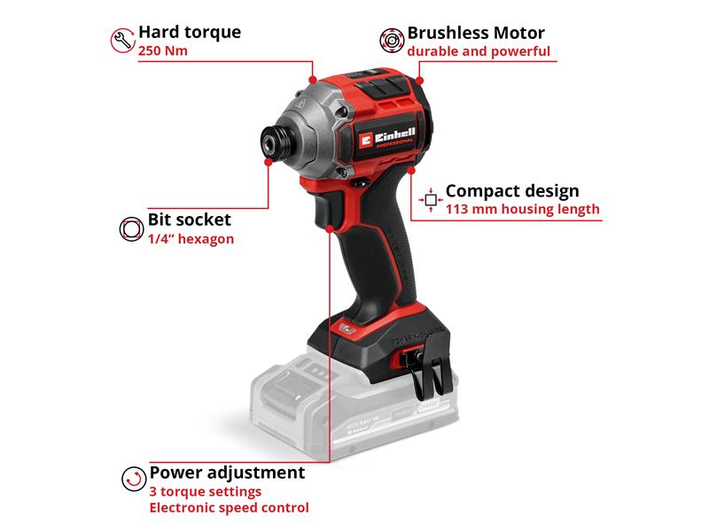 TP-CI 18/250-C Li BL - Solo PROFESSIONAL Impact Driver 18V Bare Unit