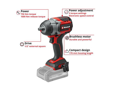 TP-CW 18/750-C Li BL - Solo PROFESSIONAL Impact Wrench 18V Bare Unit