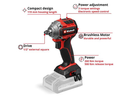 TP-CW 18/260-C Li BL - Solo PROFESSIONAL Impact Wrench 18V Bare Unit