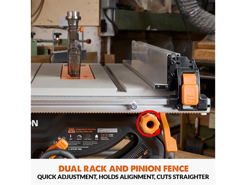 R255TBL+ Portable Jobsite Table Saw 1800W 240V