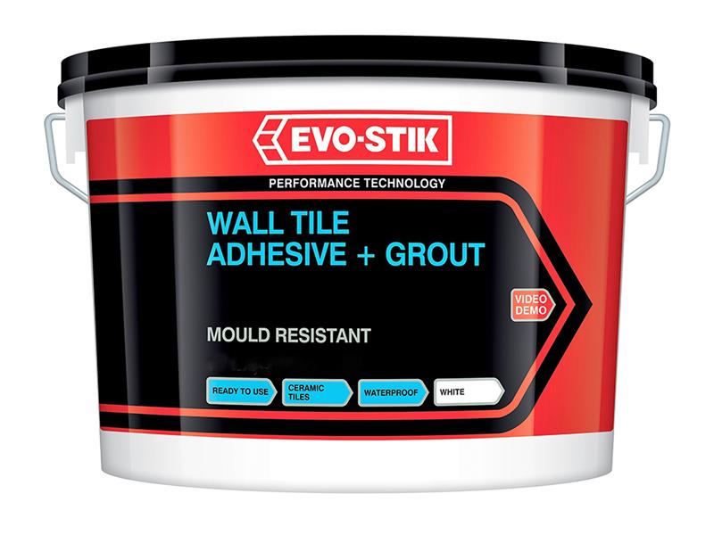 Evo-Stik Mould Resistant Wall Tile Adhesive & Grout 1 litre