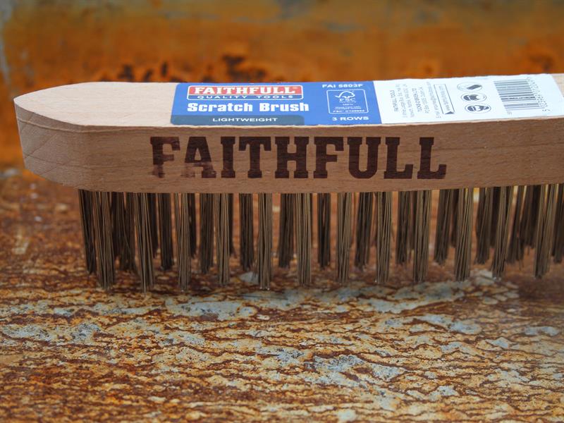 Lightweight Scratch Brush, Three Row