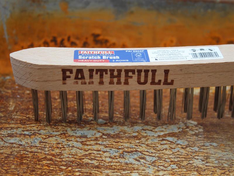 Heavy-Duty Scratch Brush, Two Row