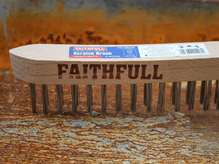 Heavy-Duty Scratch Brush, Two Row