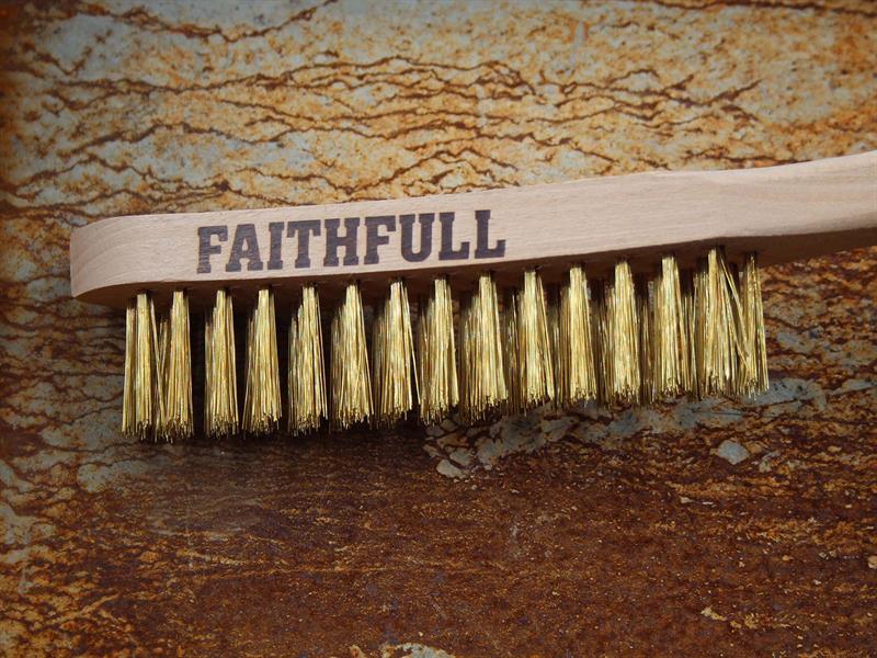 Brass Scratch Brush, Three Row