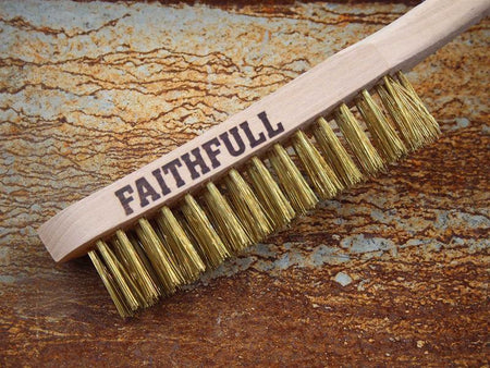 Brass Scratch Brush, Three Row