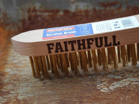 Brass Scratch Brush, Three Row