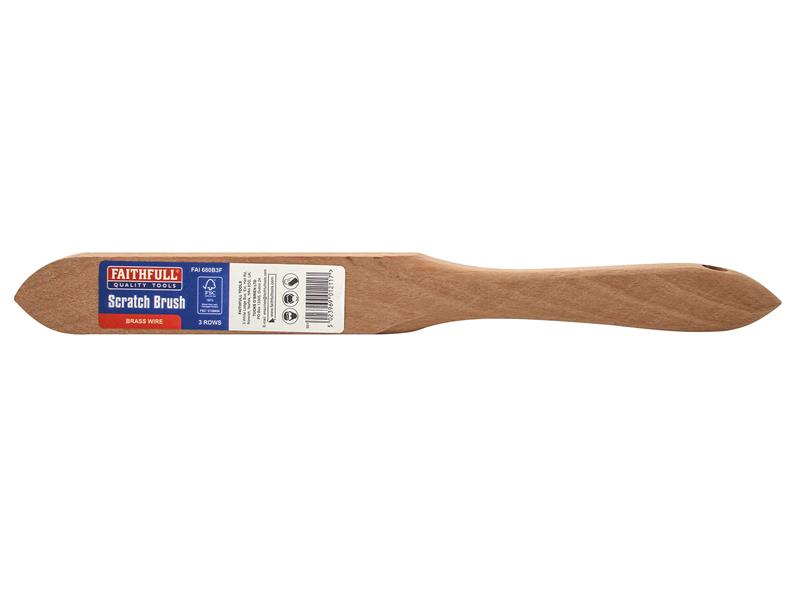 Brass Scratch Brush, Three Row