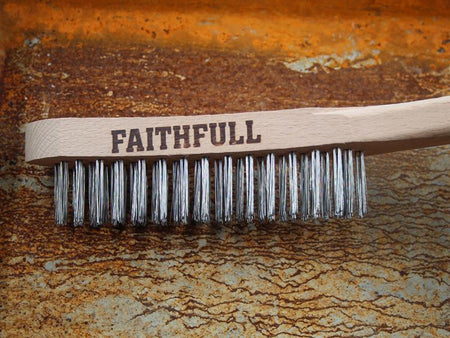 Heavy-Duty Stainless Steel Scratch Brush, 4 Row