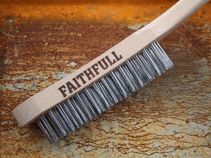 Heavy-Duty Stainless Steel Scratch Brush, 4 Row