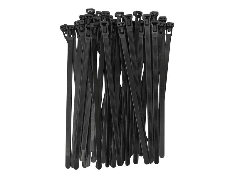 Reusable Cable Tie Black 7.6 x 200mm (Pack 50)