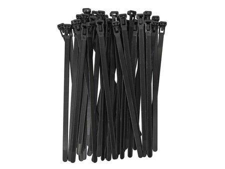 Reusable Cable Tie Black 7.6 x 200mm (Pack 50)