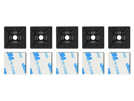 Cable Tie Mount Pad (10) Black 28 x 28mm