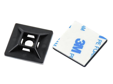 Cable Tie Mount Pad (10) Black 28 x 28mm