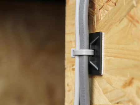 Cable Tie Mount Pad (10) Black 28 x 28mm