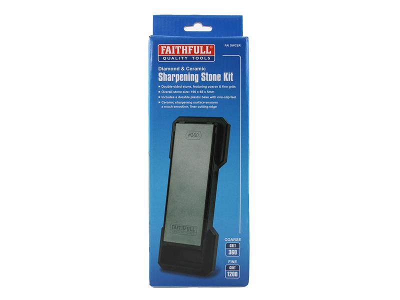Diamond & Ceramic Sharpening Stone Kit - 360G & 1200G