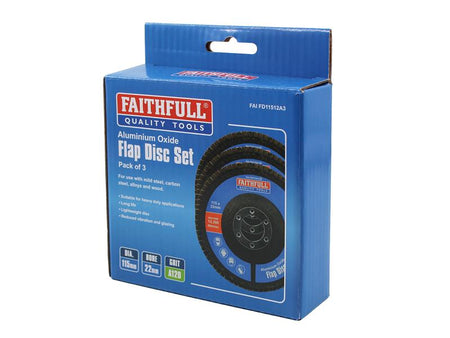 Aluminium Oxide Flap Disc 115 x 22mm 120 Grit (3 Pack)