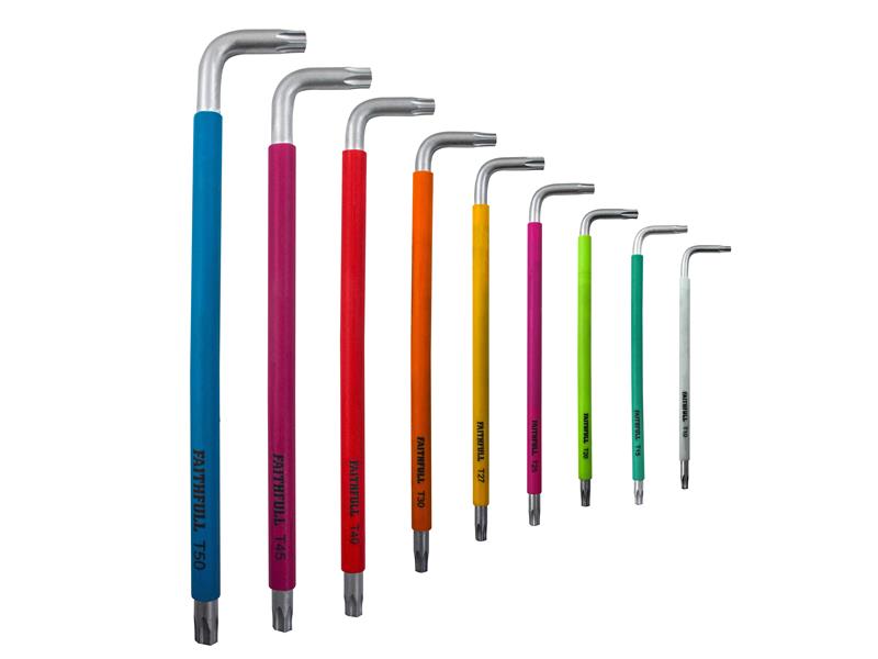 Multicoloured Star Key Set, 9 Piece