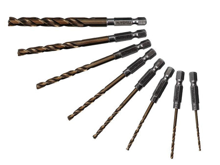 Quick Change Impact Drill Bit Set, 8 Piece