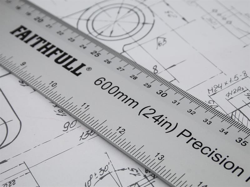 Aluminium Rule 600mm (24in)