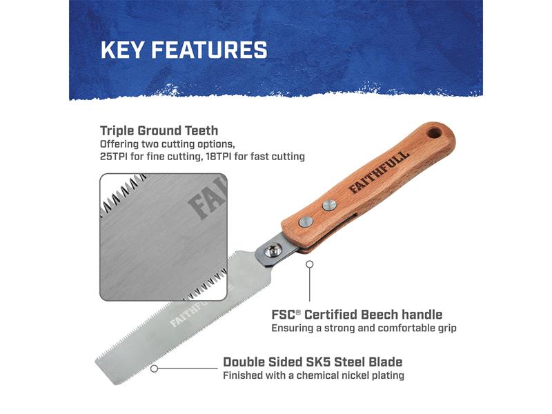 FSC Double Sided Pull Saw 125mm