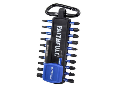 Faithfull Carabiner Impact Bit Set 22 Piece