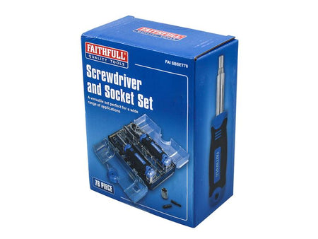 Screwdriver and Socket Set, 78 Piece