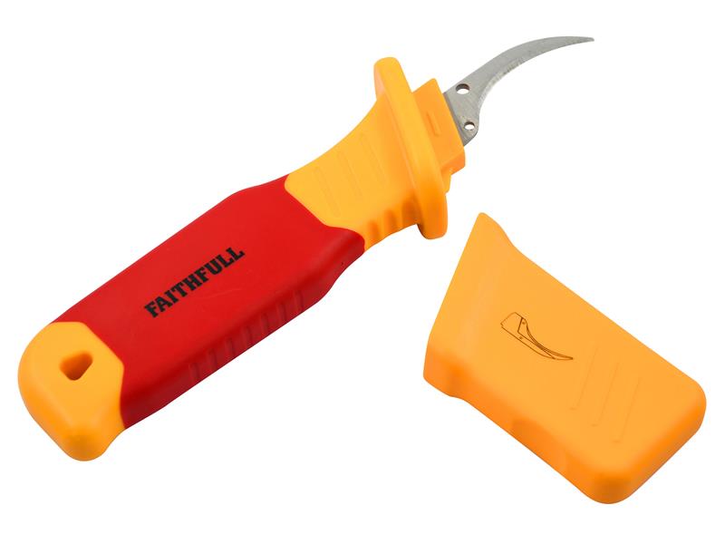VDE Stripping Knife with Sickle Blade 205mm