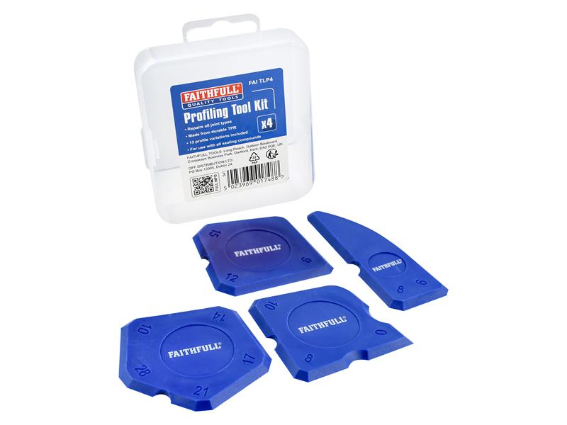 Faithfull Profiling Tool Kit, 4 Piece
