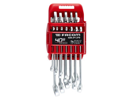 40B.JP12PB 40B Series Slim Metric Combination Spanner Set, 12 Piece