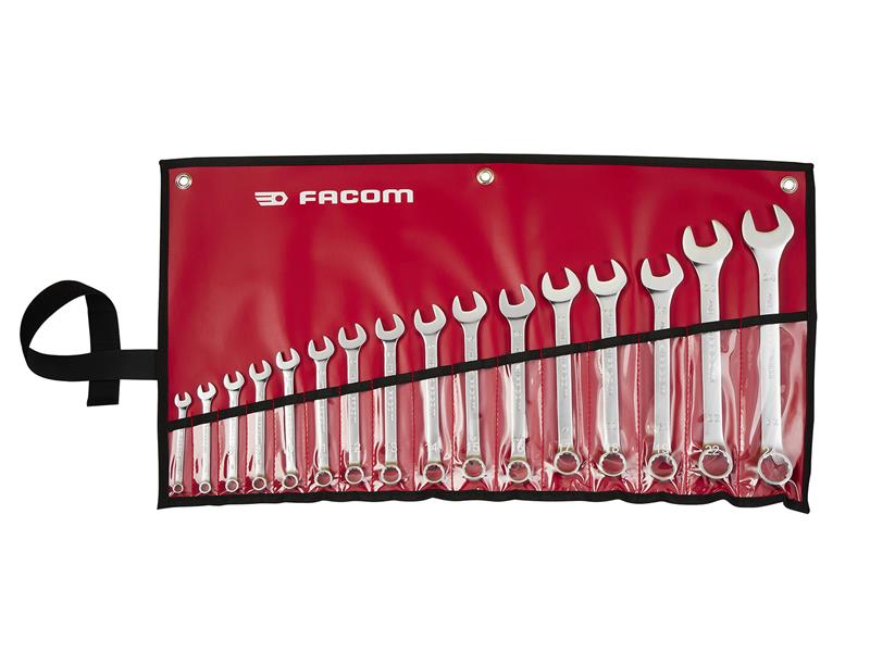 40B.JV16PB 40B Series Slim Metric Combination Spanner Set, 16 Piece