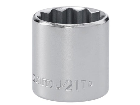 J.21T 12 Point Standard Socket 3/8in Drive 21mm
