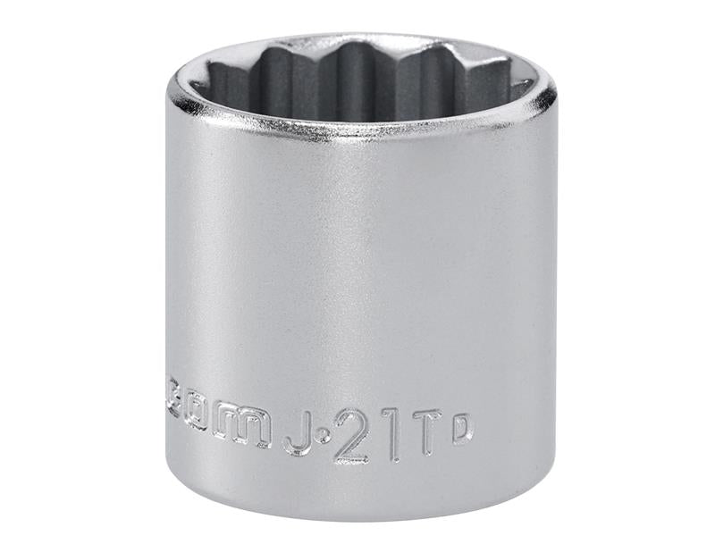 J.21T 12 Point Standard Socket 3/8in Drive 21mm