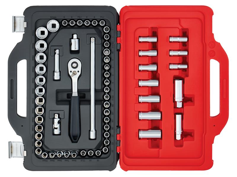 3/8in Drive Socket Set, 62 Piece