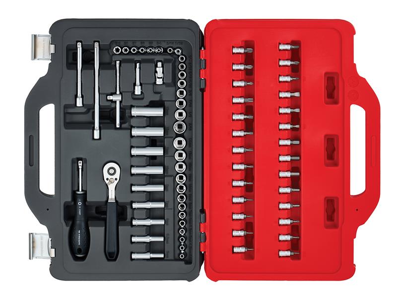 1/4in Drive Socket Set, 72 Piece