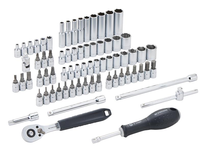 1/4in Drive Socket Set, 72 Piece