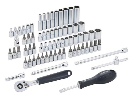 1/4in Drive Socket Set, 72 Piece