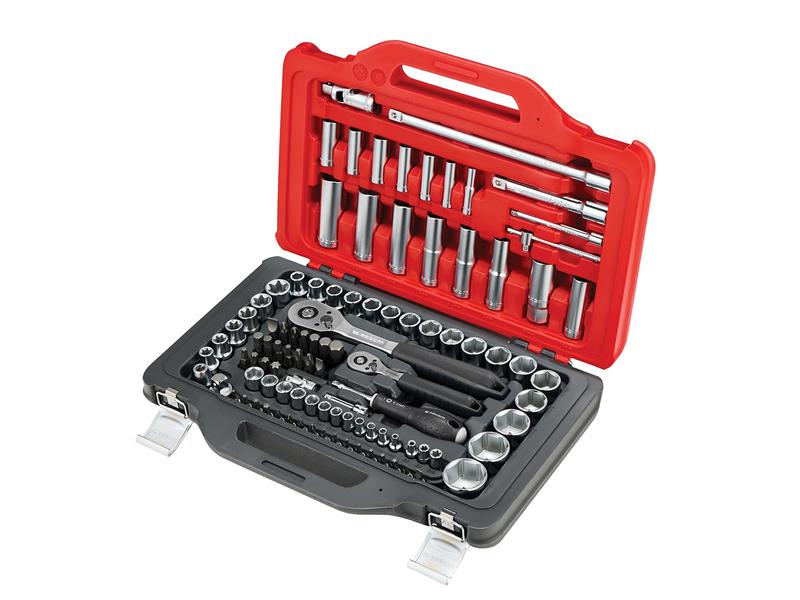 1/4in & 1/2in Drive Socket Set, 100 Piece